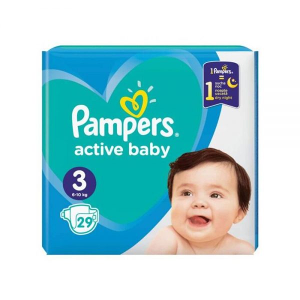 Pampers Active Baby nr 3, 6-8 kg, 29 buc