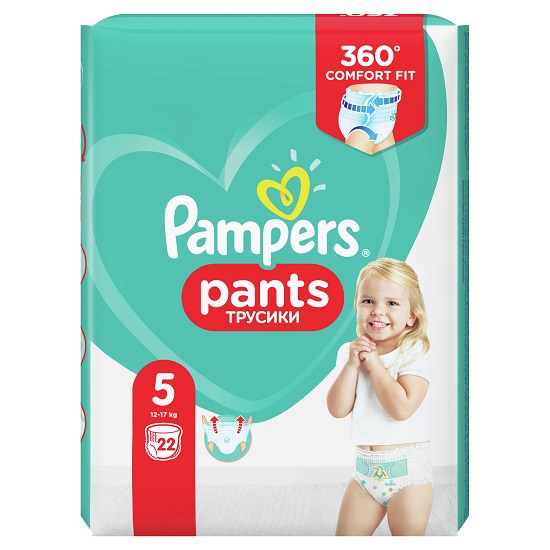 Scutece Pampers Pants Nr 5 Junior, 12-18 kg, 22 Buc.